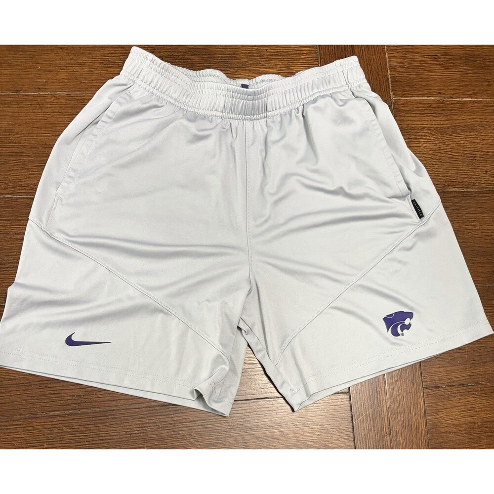Men’s Kansas State Wildcats Nike Size S Player Issued Grey Basketball Shorts